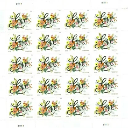 usps love flourishes stamps forever postage