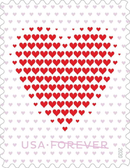 discount USPS love stamp made of hearts postage cheap forever stamps in bulk for sale