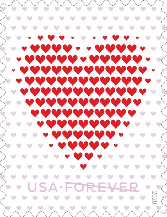 Buy discount hearts stamps for wedding invitations 2023