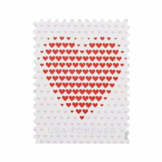 discount USPS love stamp made of hearts postage cheap forever stamps in bulk for sale