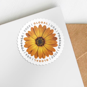 discount USPS flower global African daisy postage stamps cheap forever stamps for sale in bulk