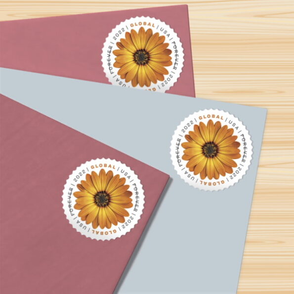 discount USPS flower global African daisy postage stamps cheap forever stamps for sale in bulk