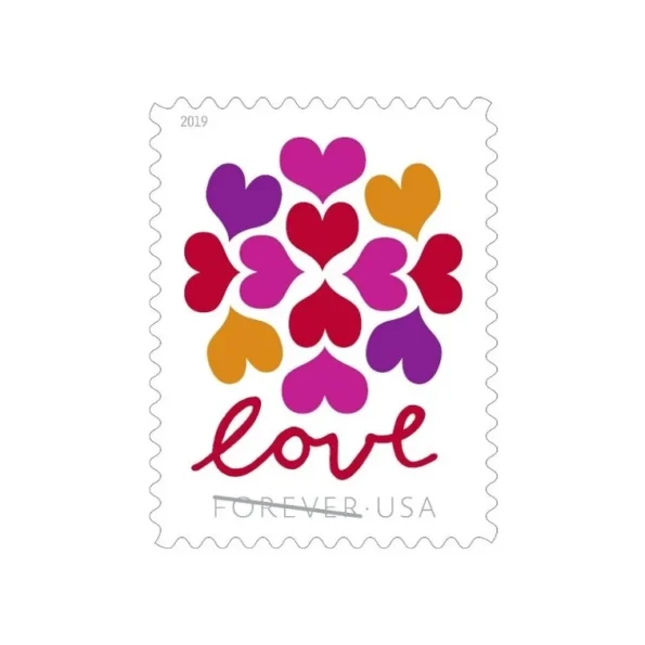 discount USPS love stamp hearts blossom postage cheap forever stamps in bulk for sale