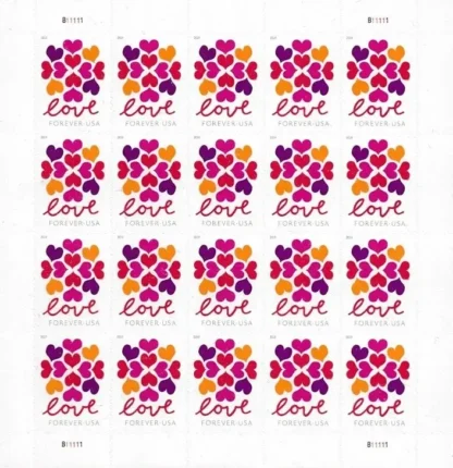 book of discount USPS love stamp hearts blossom postage cheap forever stamps in bulk for sale