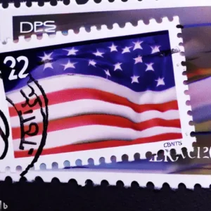 Post Office Stamps in 2023 created by  DALL·E