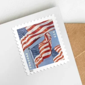 discount roll of 100 USPS 2022 us flag postage stamps cheap forever stamp in bulk for sale