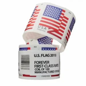 discount roll of 100 USPS 2018 us flag postage stamps cheap forever stamp in bulk for sale