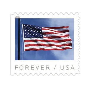 discount roll of 100 USPS 2019 us flag postage stamps cheap forever stamp in bulk for sale