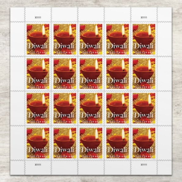 a book of stamps of diwali forever stamps