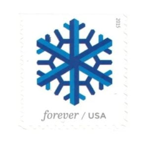 discount USPS snowflake postage stamps cheap forever stamp in bulk on sale for Xmas