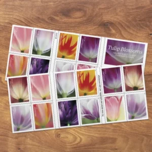 tulip blossoms book of forever postage stamps cheap in bulk on sale