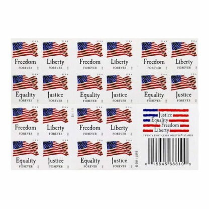 discount sheet of 100 USPS 2012 us flag postage stamps cheap forever stamp in bulk for sale
