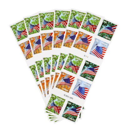 discount book of 100 USPS 2013 us flag postage stamps cheap forever stamp in bulk for sale