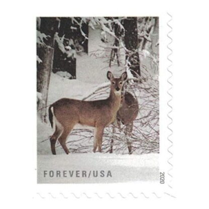 discount USPS Winter Scenes deers postage stamps cheap forever stamp in bulk on sale for Xmas