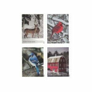 discount USPS Winter Scenes postage stamps cheap forever stamp in bulk on sale for Xmas