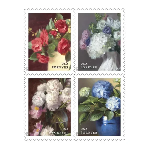 buy Flowers From The Garden Stamps forever cheap in bulk