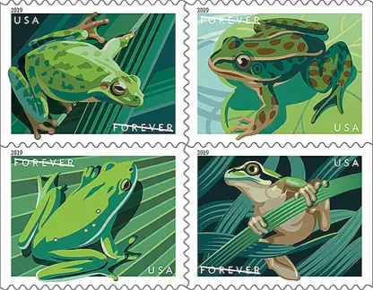 discount USPS frogs postage stamps cheap forever stamp in bulk for sale