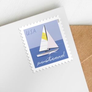 buy sailboats postcard stamps cheap in bulk