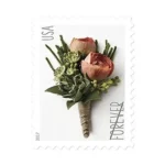 buy discount usps Flower postage Celebration Boutonniere Stamp cheap in bulk for wedding invitations & RSVP