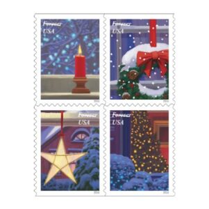 2023-discount-holiday-windows-stamps-for-christmas-forever-stamps-cheap-in-bulk-Holiday-Windows-Stamps